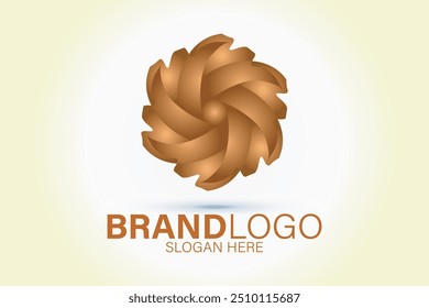 Design do logotipo da flor. Projeto de flor abstrata.