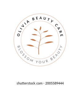 Blumenlogo-Design. Abstraktes Emblem, Logo-Konzept. Design des Naturlogos, Vektorgrafik