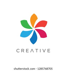 Flower Logo Design, Blooming Flower, Florist Logo, Nature Creative