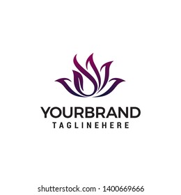 flower logo design concept template vector