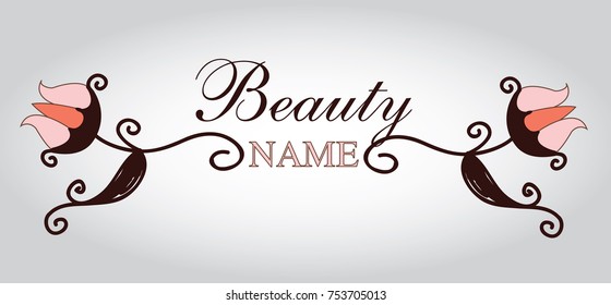 Flower logo design concept template