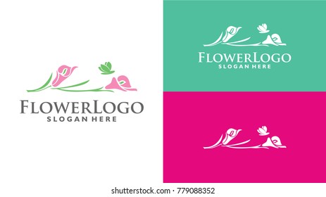 Flower logo design concept template. Logo  Design Vector
