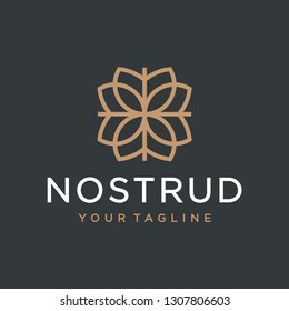 Flower logo design concept. Universal ornament design.