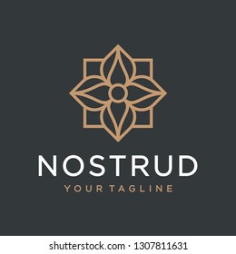 Flower logo design concept. Universal ornament design.