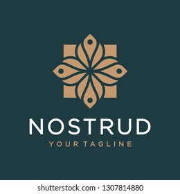 Flower logo design concept. Universal ornament design.