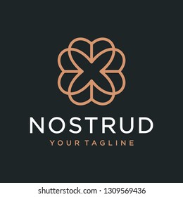 Flower logo design concept. Universal ornament design.