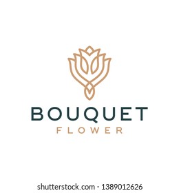 Flower logo design concept. Universal flower logo.