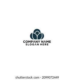 flower logo design concept. Universal flower logo