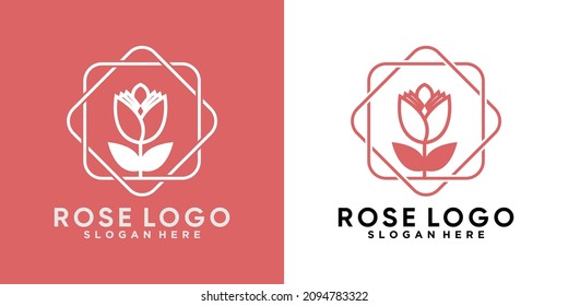 florales Logo-Design mit kreativem Konzept