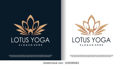 flower logo design with creative concept premium vector