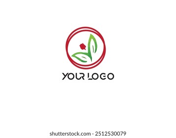 Diseño del logotipo de la flor, diseño del logotipo del jardín.
