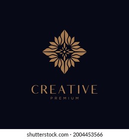 Flower logo design icon vector 