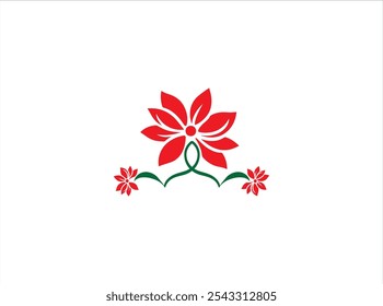 Flower logo design , icon , vector and illustration .
