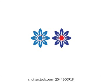 Flower logo design , icon , vector , illustration and isolate template and simble of beauty .