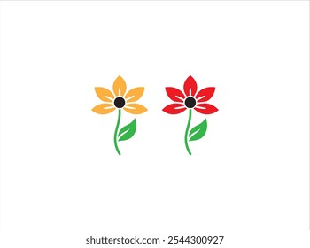 Design do logotipo da flor , ícone , vetor , ilustração e modelo isolado e simples de beleza .