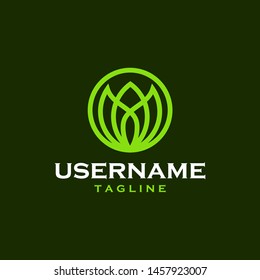 flower logo design inspiration . flower logo template . circle flower logo design . simple line flower icon template