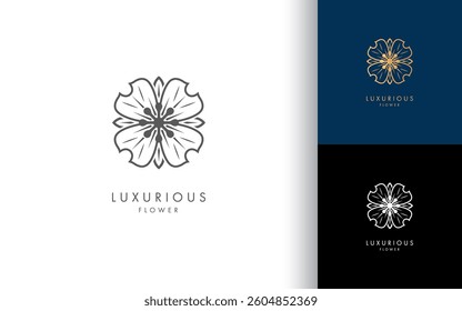 Flower logo design. Flower ornament logo and icon design. Abstract beauty floral logo vector