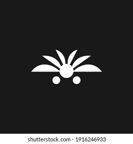 Flower logo design. Palm vector logotype symbol.