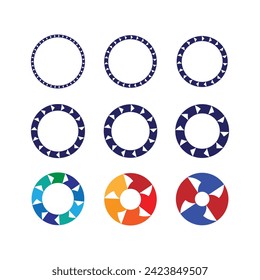 diseño de logotipo de flor, primium logo círculo .round diseño de logotipo.. set de brochas de follaje, logotipo de lujo