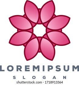 Diseño de logotipo de flor listo para usar