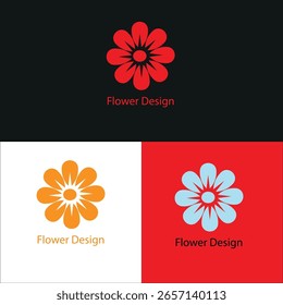Flower Logo Design, Simple Flower Logo.