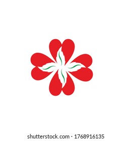 Flower logo design stock vector