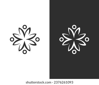 Flower Logo Design stock vector Illustration