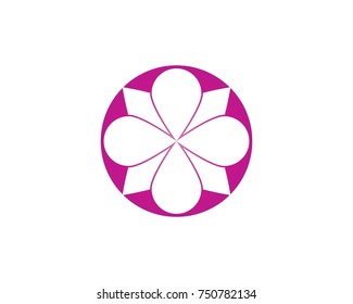 Flower logo design template