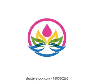 Flower logo design template