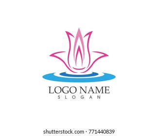 Flower logo design template