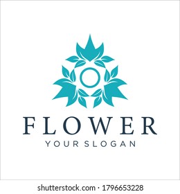  resumen de plantilla de diseño de logotipo de flor
