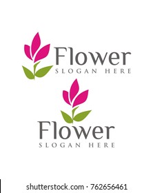 Flower logo design template, designed based vector format, clean and simple illustration for your company