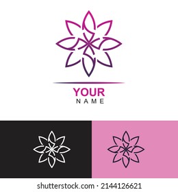 diseño de logotipo de flores ilustración vectorial