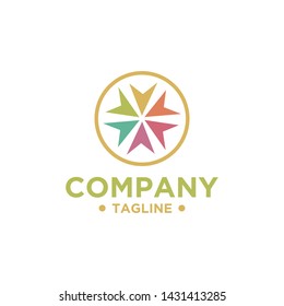 Flower logo design vector for beauty and Spa or cosmetics brand 