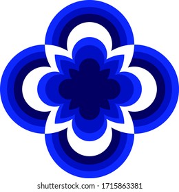 flower logo design - flower vector design - ellipse flower design