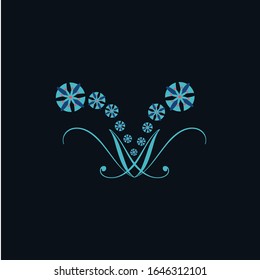 flower logo design vector icon
