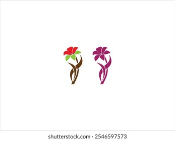 Flower logo design , vector , icon , illustration and isolate template which contain symble of beauty .