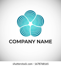 Flower logo design. Vector illustration