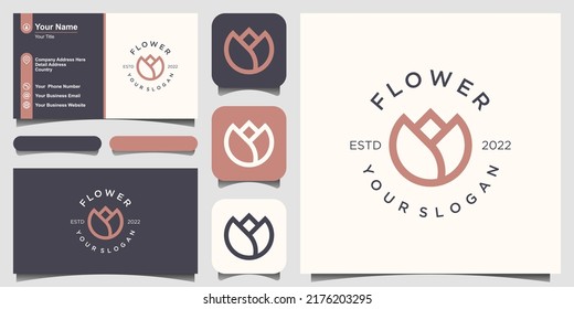 flower logo design vector illustration.