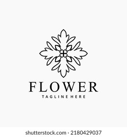 flower logo  design vector illustration isolated background