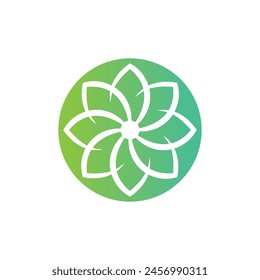 Flower logo design vector with illustration premium concept