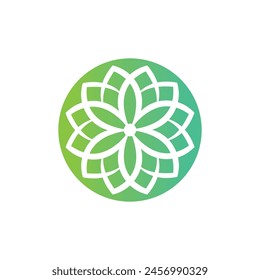 Flower logo design vector with illustration premium concept