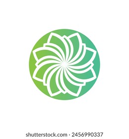Flower logo design vector with illustration premium concept