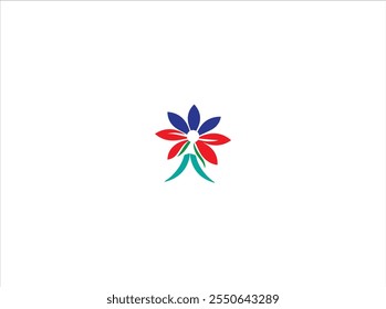 Design do logotipo da flor , modelo vetorial , ilustrativo e isolado que contém uma identidade da marca .