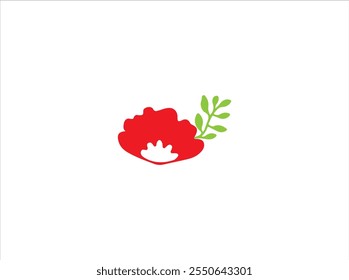 Design do logotipo da flor , modelo vetorial , ilustrativo e isolado que contém uma identidade da marca .