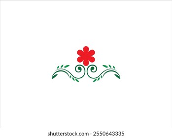 Flower logo design , vector , illustration and isolate template which contain a brand identity .