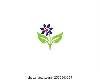 Flower logo design , vector , illustration and isolate template which contain a brand identity .