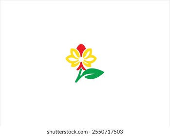 Diseño del logotipo de la flor, Vector, ilustración y Plantilla aislada . 