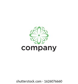 flower logo design vector image
