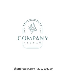 Logotipo de flores Diseño Vector Lujo